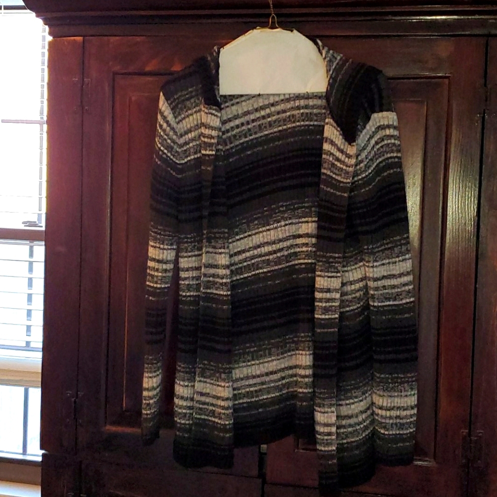 It's Our Time black white and grey cardigan